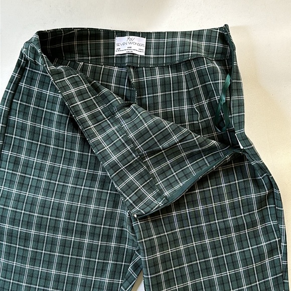 Seven Wonders Green Plaid Flares - Picture 3 of 15